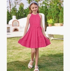 Pink Halter A-Line Dress